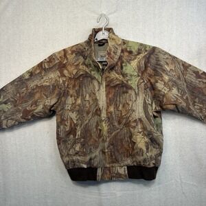 Woolrich Advantage Timber Camo Hunting Jacket‎ Men's XL Bomber Style